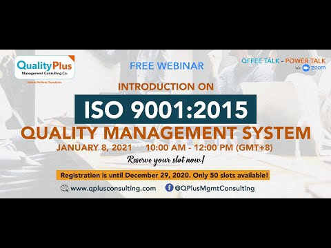 Webinar on Introduction on ISO 9001 2015 Quality Management System