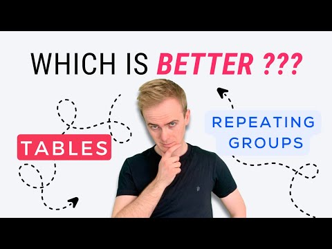 Repeating Groups vs Tables: Which is Better for List Data in Bubble.io thumbnail
