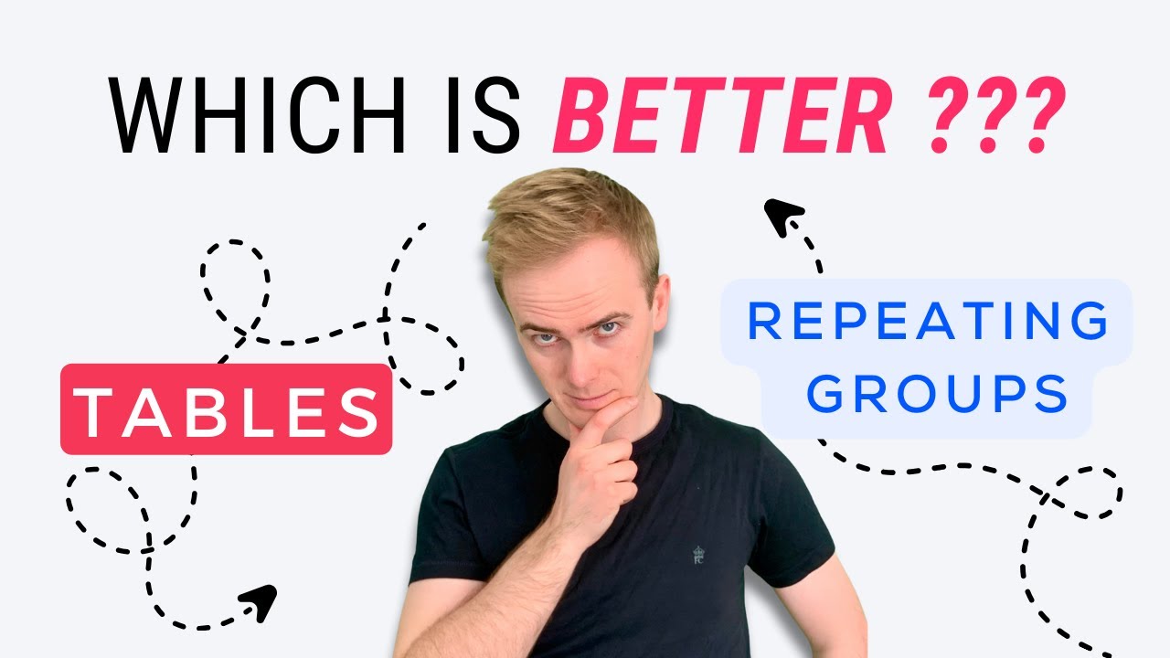 Repeating Groups vs Tables: Which is Better for List Data in Bubble.io thumbnail
