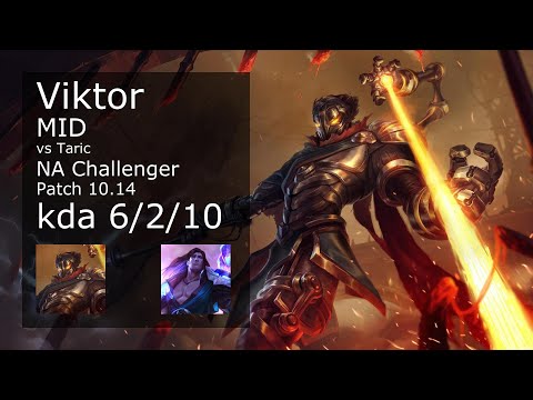 Viktor vs Taric Mid - NA Challenger 6/2/10 Patch 10.14 Gameplay