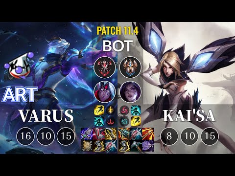RJ Art Varus vs Kai'Sa Bot - KR Patch 11.4