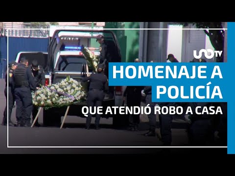 Rinden homenaje a policía que murió al atender un reporte de robo