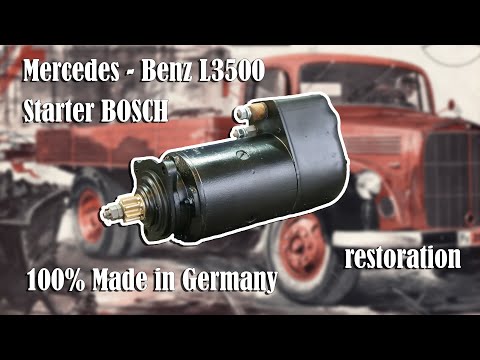 Mercedes-Benz L312 vintage truck restoration Bosch starter motor