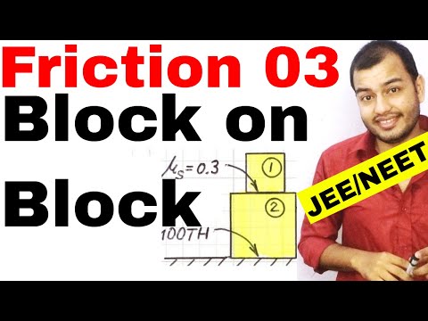 Class 11 chap 5 | Friction Force 03 | Block on Block Problems Friction | IIT JEE / NEET
