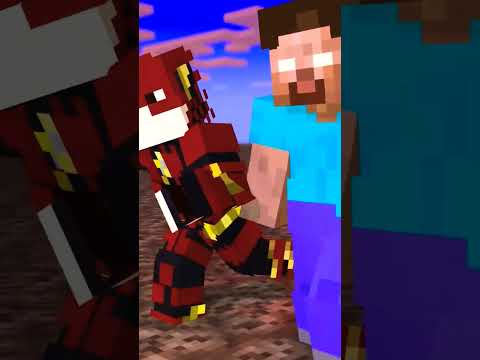 Herobrine Absorbs The Flash's Power and Destroys Everything! #Minecraft