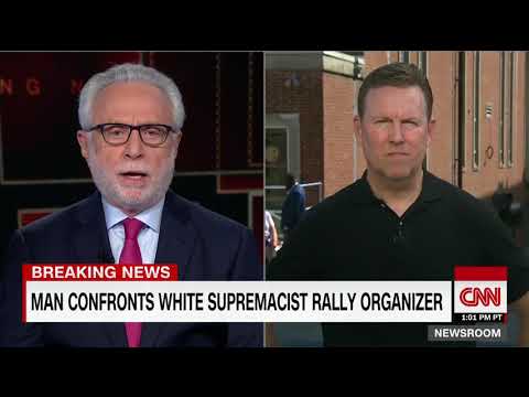 White supremacist rally organizer confronted