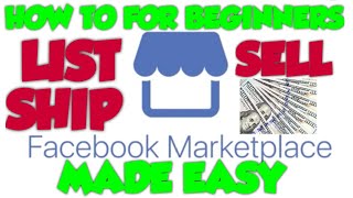 How to List & Sell Items on Facebook Marketplace With Shipping Step by Step #makemoneyfrom home