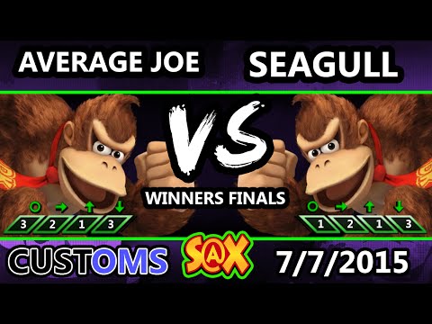 S@X 105 Customs - Average Joe (Donkey Kong) Vs. Seagull (DK) WF - Smash Wii U - Smash 4