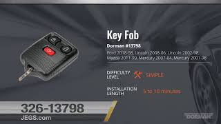 Keyless Entry Remote 1998-2001 Mercury, 1998-2002 Lincoln, 1998-2018 Ford, 1999-2011 Mazda, 2004-2007 Mercury, 2006-2008 Lincoln - video thumbnail 4