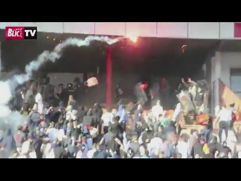 Belgrade derby marred by fan violence