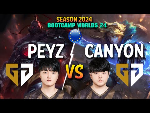 GEN Peyz vs GEN Canyon - Peyz SION vs Canyon EZREAL - Patch 14.20 EUW Ranked WORLDS 2024 Bootcamp
