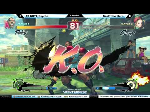 "BBR" USF4 At CEO Winterfest 2016 - CE GOTE Psyco vs Geoff the Hero  (1080p HD)