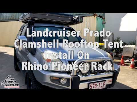 Landcruiser Prado 120 - Clamshell Rooftop Tent Install - The Bush Company