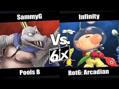 ROT6 Arcadian Pools B - SammyG (King K. Rool) vs Infinity (Olimar) SSBU Singles
