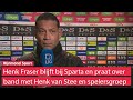 Fraser blijft ondanks vertrek Van Stee: 'Maar Sparta beseft misschien niet wat het verliest'