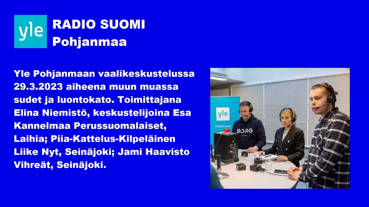 Piia Kattelus-Kilpeläinen - Yle Radio Pohjanmaan haastattelussa 29.3.2023