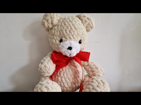 Ursulet bebeluș  crosetat fără coasere  de catifea !!!!