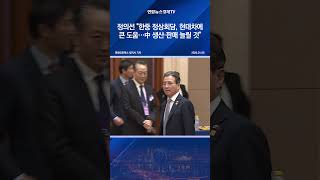 정의선 "한중 정상회담, 현대차에 큰 도움…中 생산·판매 늘릴 것"