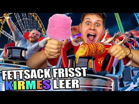 FETTSACK frisst KIRMES/RUMMEL LEER🎡🌭(HAMBURGER DOM MIT ACHTERBAHNFAHRT🎢)