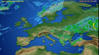 Radar forecast Europe // modelrun: 00h UTC 2020-05-26
