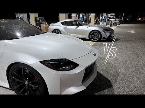 2023 Nissan Z vs 2021 Supra Roll Race