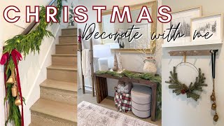 CHRISTMAS DECORATE WITH ME | Part 2 | Entryway | Christmas Decor Ideas 🎄