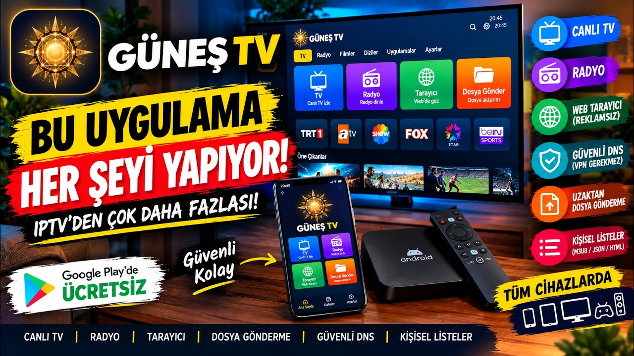 YÜKLEMEYEN PİŞMAN OLUR! Son Zamanların En İyi Android Uygulaması: Güneş TV