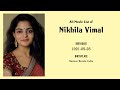 Nikhila Vimal Movies List Nikhila Vimal Filmography Of Nikhila Vimal