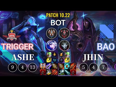 APK Trigger Ashe vs DRX BAO Jhin Bot - KR Patch 10.22