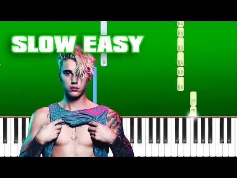 Luis Fonsi, Daddy Yankee, Justin Bieber - Despacito (Slow Easy Piano Tutorial)