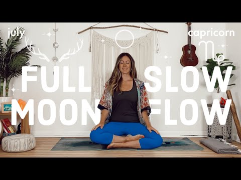 FULL MOON SLOW FLOW 🌝 moon in capricorn | calm moon yoga [20 mins]