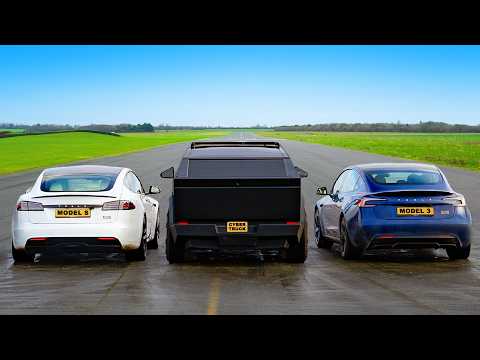 Cyberbeast v Fastest Teslas: DRAG RACE