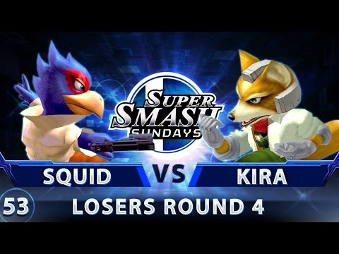SSS 53 - Squid (Falco) vs. SSBM-T | Kira (Fox) - SSBM Top 24 LR4 - Smash Melee
