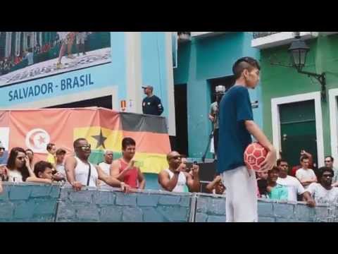 Ohm in action on the Red Bull Street Style World Final 2014 Salvador