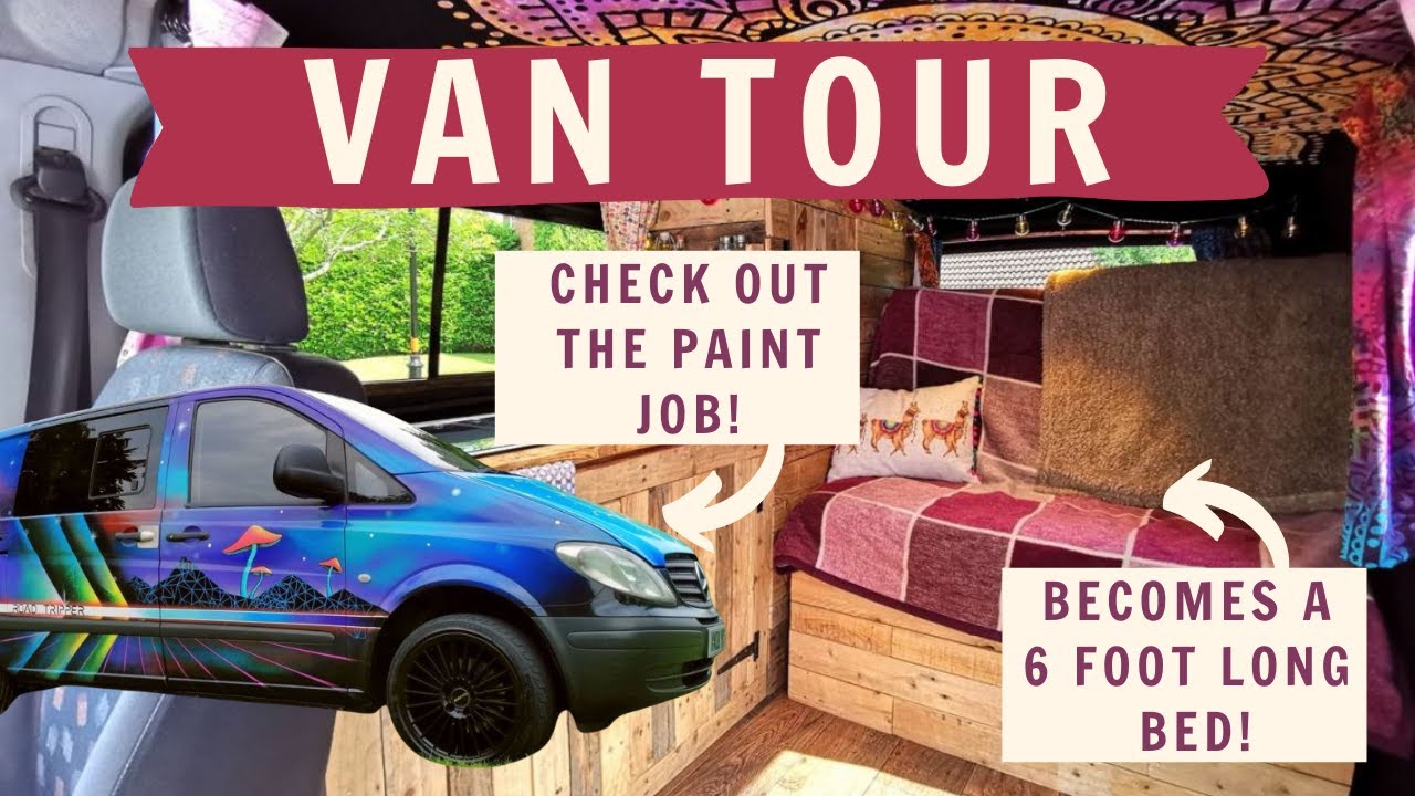 VAN TOUR | Have you ever seen a campervan INTERIOR with these colours?! 🚐  CAMPERVAN CONVERSION