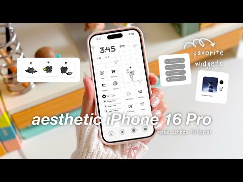 HOW TO MAKE YOUR PHONE AESTHETIC: customize with me, Pinterest girl aesthetic, iPhone 16 Pro 🩶✨