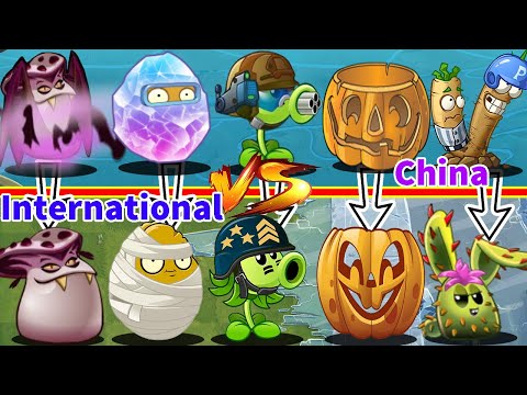 PvZ 2 Discovery - The differences between plants International Vs China - Who Will Win?