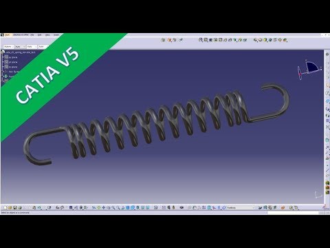 Pull Spring Zugfeder PART 1 Catia v5 Training Part Design