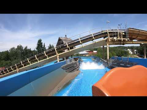 Freizeitpark Plohn Themenwelt Dorf der Gallier Wildwasserbahn Fluch des Teutates