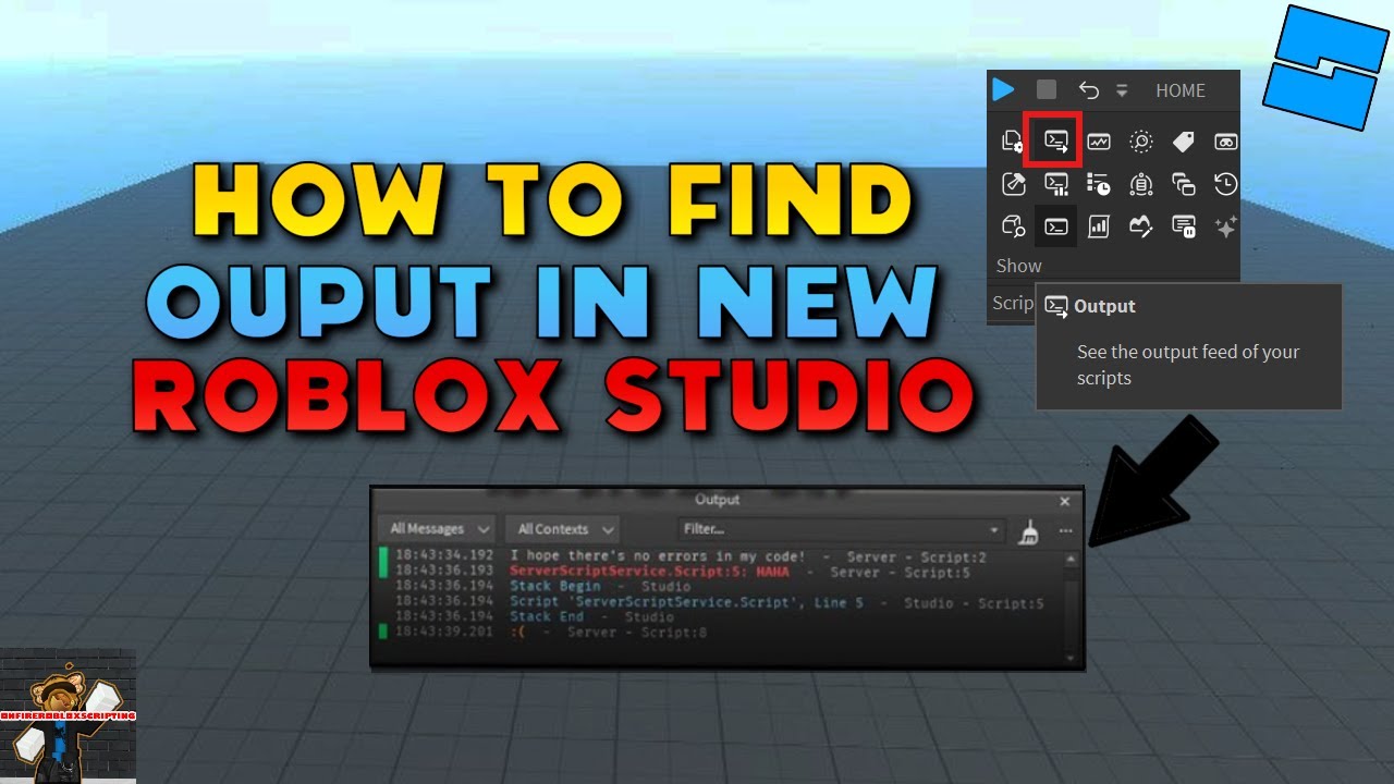 How to find output in Roblox Studio!