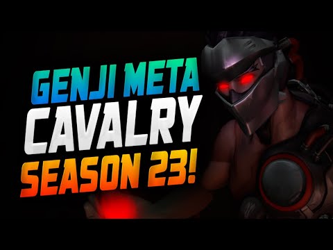 CAVALRY SHOWING HIS GENJI SKILLS! 32 ELIMS! [ OVERWATCH SEASON 23 TOP 500 ]