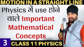 Mathematical Tools for Motion in a Straight Line Class 11 Physics
