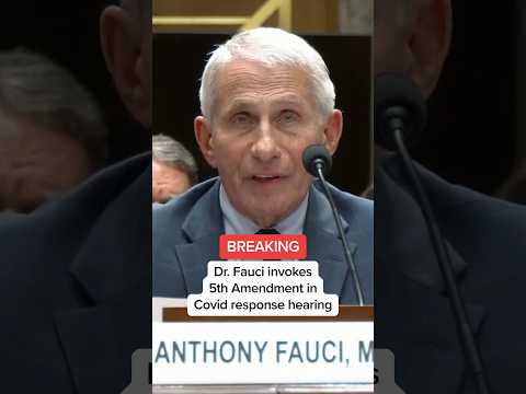 BREAKING: Dr. Fauci invokes 5th Amendment in Covid response hearing