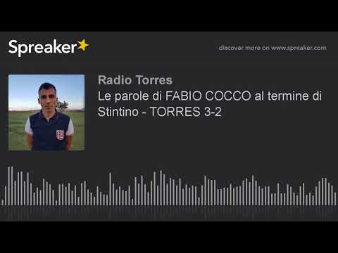 Le parole di FABIO COCCO al termine di Stintino - TORRES 3-2