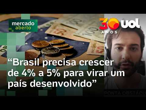 Economia do Brasil: Economista afirma que país precisa crescer de 4% a 5% para ser desenvolvido