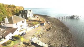 Drone Video. Aberdour,  Scotland, Fife. Music by Banco De Gaia 887.