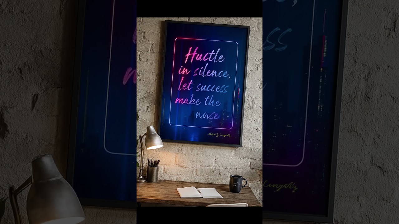 Motivational Neon Wall Art – Your Comfort  – Printable Digital Poster for Office, Gym & Home Decor