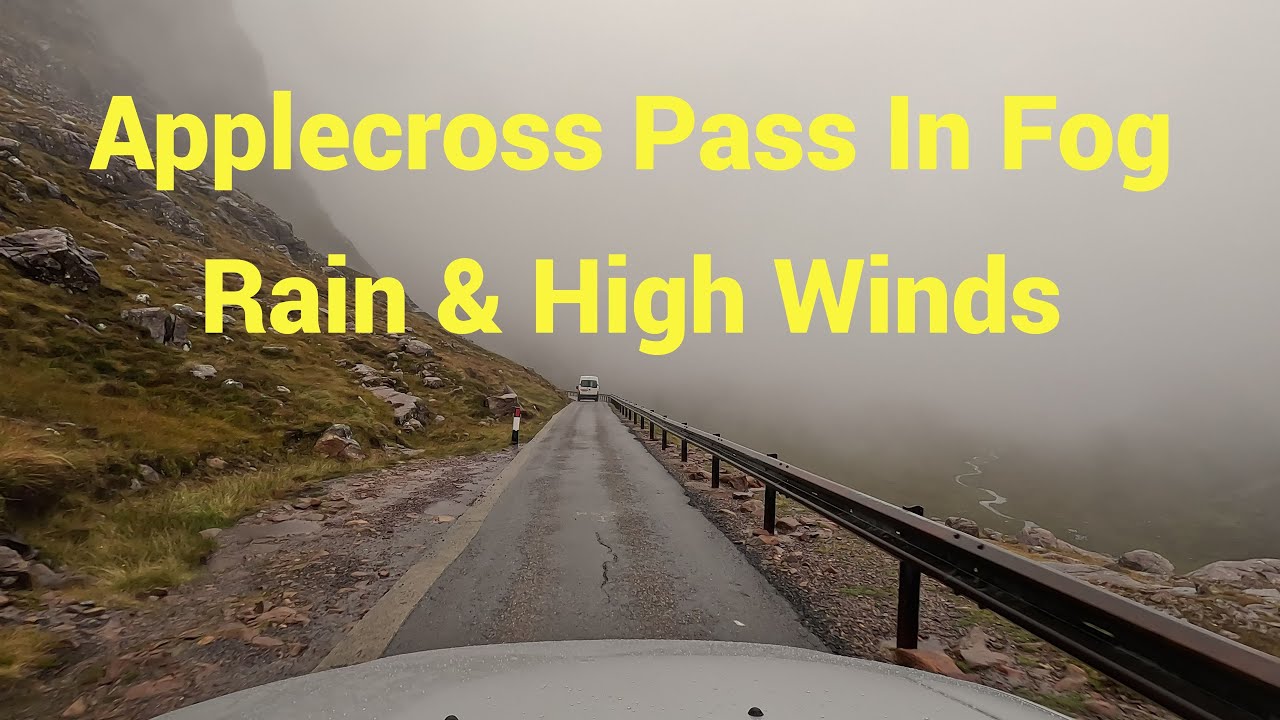 Applecross Pass In Wind, Rain & Fog - Scotland