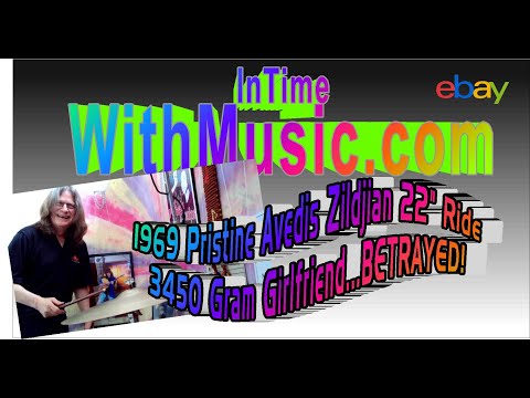 1969 AVEDIS ZILDJIAN 22" RIDE CYMBAL New Design Marked The Turning Point From Jazz To Rock FOR SALE!