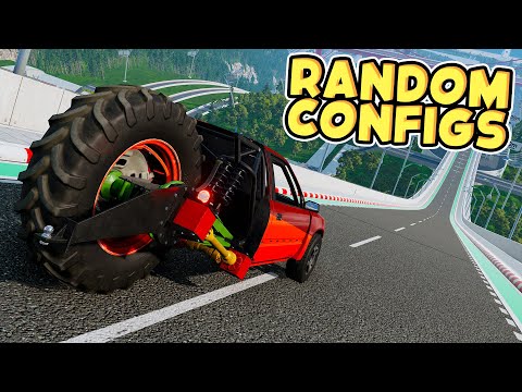 Which Randomly Generated Car Config Can Fly The Furthest On Car Jump Arena? PART 8 - BeamNG Drive